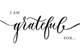 I am grateful for... Lettering inscription.